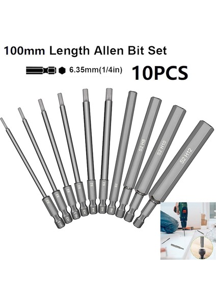 10 Parçalı Altıgen Anahtar 1,5-12 mm Anahtar Soketi (Yurt Dışından)