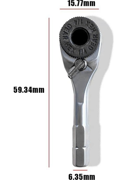 Ratchet Anahtarı 6.35MM Altıgen Tork Anahtarları Edc-Tool (Yurt Dışından)