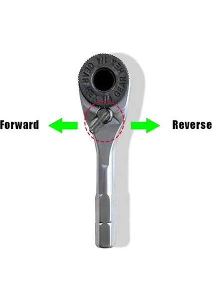 Ratchet Anahtarı 6.35MM Altıgen Tork Anahtarları Edc-Tool (Yurt Dışından)