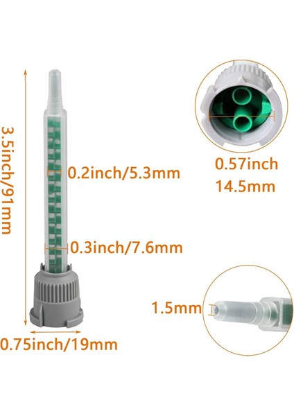 20 Adet Karıştırma Nozulu Yapıştırıcı Kartuşları Ucu (Yurt Dışından) fırsatları
