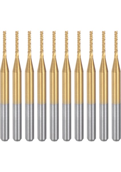 Pcb Makinesi Için 10 Adet Titanyum Kaplama Karbür, 1/8 Inç Şaft 1.2mm (Yurt Dışından)