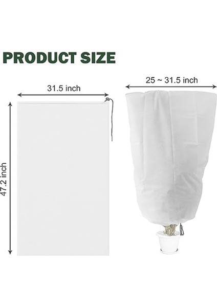 Bitkiler Için 4 Parça Çanlar Kış Bitki Don Koruma Örtüleri, 120X80CM (Yurt Dışından)