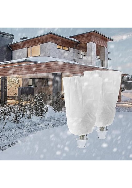 Bitkiler Için 4 Parça Çanlar Kış Bitki Don Koruma Örtüleri, 120X80CM (Yurt Dışından)