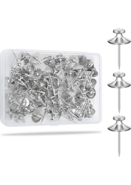 60 Adet Çift Başlı Çivi Resimleri Asmak Için, Gümüş (Yurt Dışından)