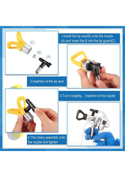 10 Adet Havasız Boya Püskürtme Ucu Ucu ve Filtre Ucu Boya (Yurt Dışından) fırsatları