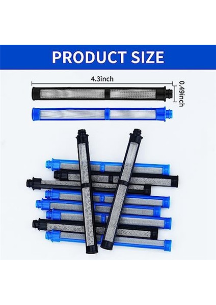 Filtreler-5 Adet 100 Mesh ve 5 Adet 60 Mesh Basınçlı Havasız Sprey Tabancası Için (Yurt Dışından) modelleri