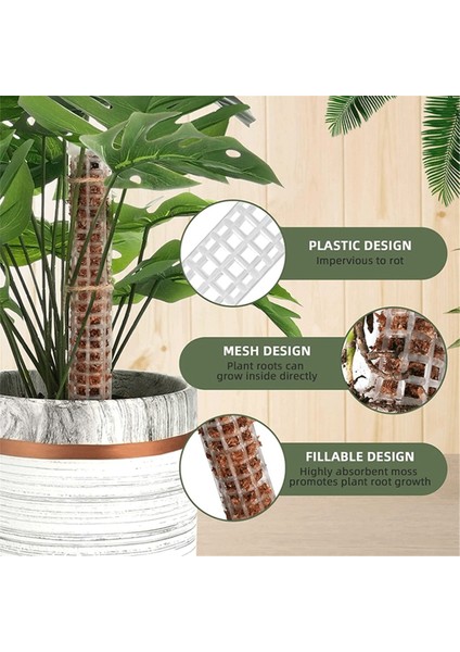 Plastik Yosun Direği, 25 Inçe Kadar Uzatılmış, Bitkiler Için Yosun Direği, B (Yurt Dışından) fırsatları