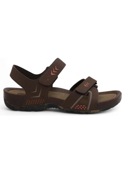 2145-9829 Tam Anatomik Bantlı Günlük ve Deniz,havuz Gibi Islak Zeminler Için Uyumlu Erkek Sandalet - NKT02145-KAHVERENGI-40