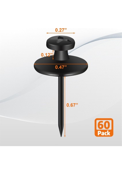 60 Adet Çift Başlı Çivi Resimleri Asmak Için, Siyah (Yurt Dışından) fiyatları