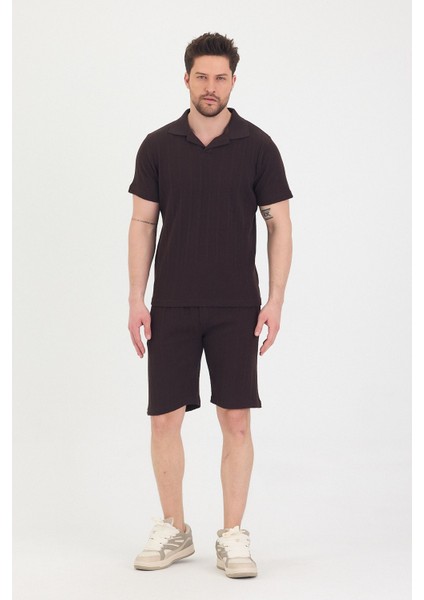 Erkek Polo Yaka Tshirt ve Şort Alt Üst Takım