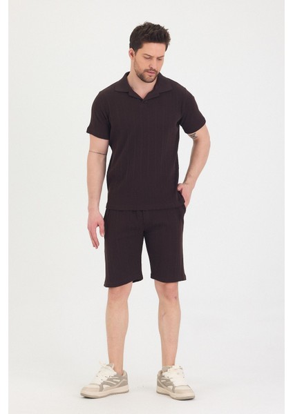 Erkek Polo Yaka Tshirt ve Şort Alt Üst Takım