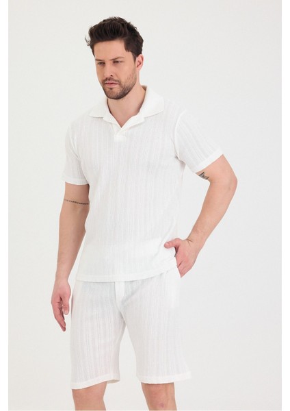 Erkek Polo Yaka Tshirt ve Şort Alt Üst Takım