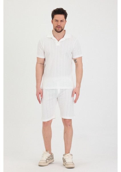 Erkek Polo Yaka Tshirt ve Şort Alt Üst Takım