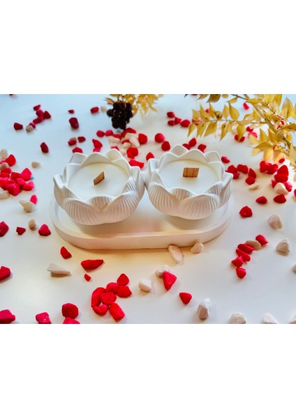 Lotus Model Mum ve Oval Tepsili Aksesuar Seti fiyatları