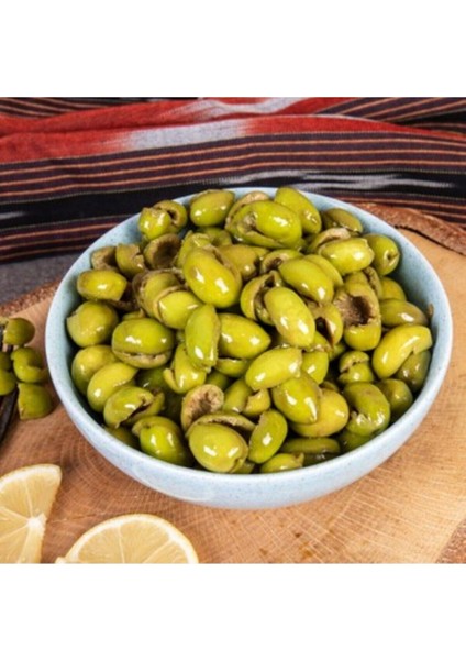 Yeni Sezon Çekirdeksiz Kırma Yeşil Zeytin 3 kg
