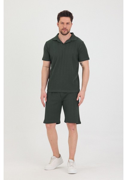 Erkek Polo Yaka Tshirt ve Şort Alt Üst Takım