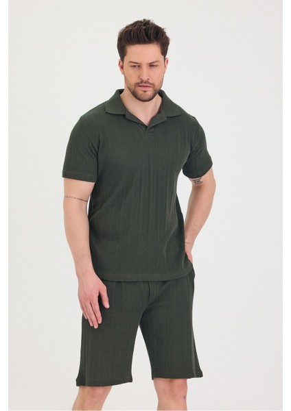 Erkek Polo Yaka Tshirt ve Şort Alt Üst Takım
