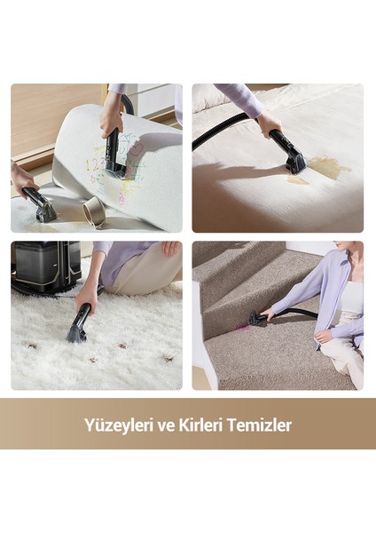 N10 Taşınabilir Halı Yıkama Makinesi Siyah