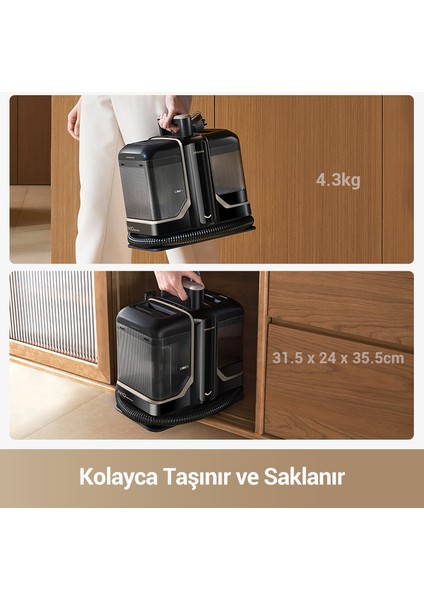 N10 Taşınabilir Halı Yıkama Makinesi Siyah