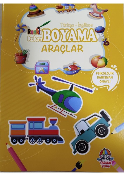 Taşıtlar - Renkli Kalem Boyama