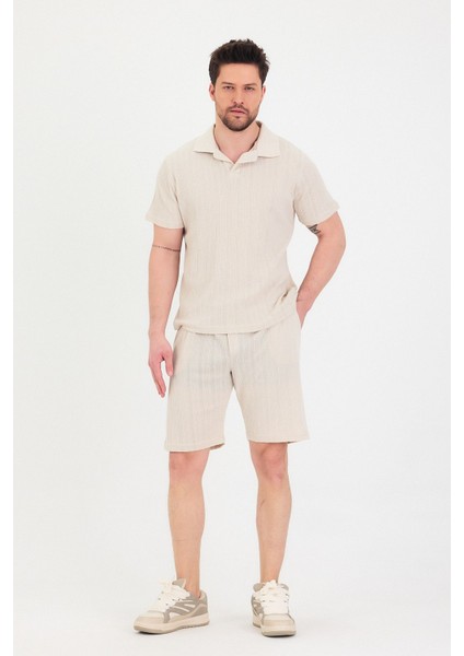 Erkek Polo Yaka Tshirt ve Şort Alt Üst Takım