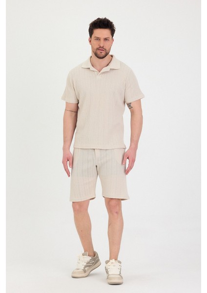 Erkek Polo Yaka Tshirt ve Şort Alt Üst Takım