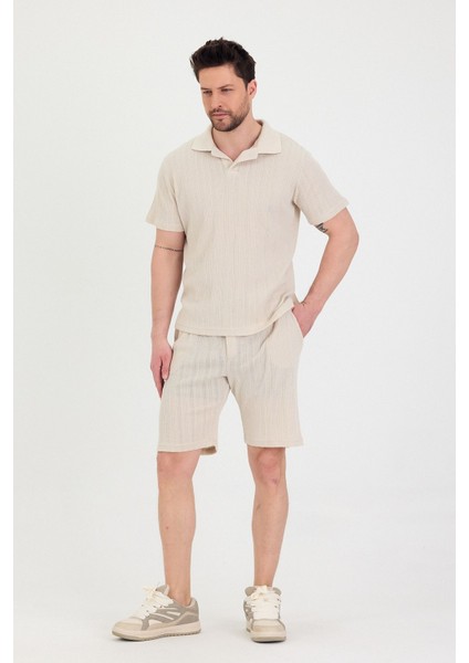 Erkek Polo Yaka Tshirt ve Şort Alt Üst Takım