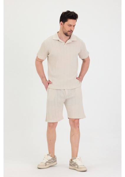 Erkek Polo Yaka Tshirt ve Şort Alt Üst Takım