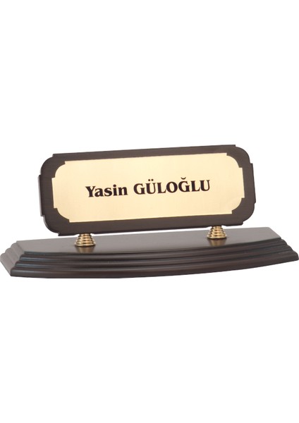 - Ahşap ve Cam Masa Isimlikleri - YZ-006 A - 10 cm