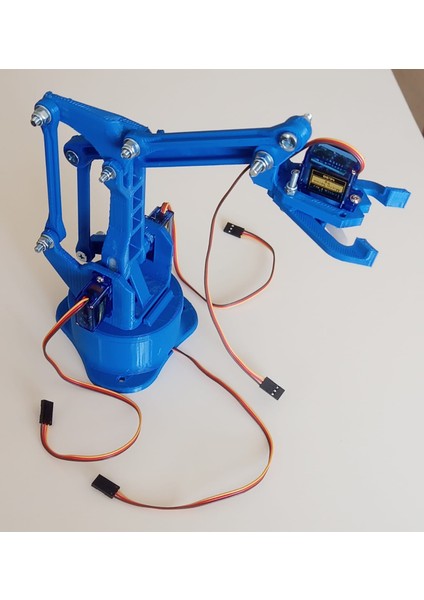 Arduino Robot Kol Kiti 3D Baskı Birleşmiş Halde Robot Kol modelleri