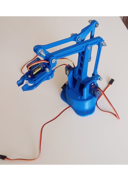Arduino Robot Kol Kiti 3D Baskı Birleşmiş Halde Robot Kol