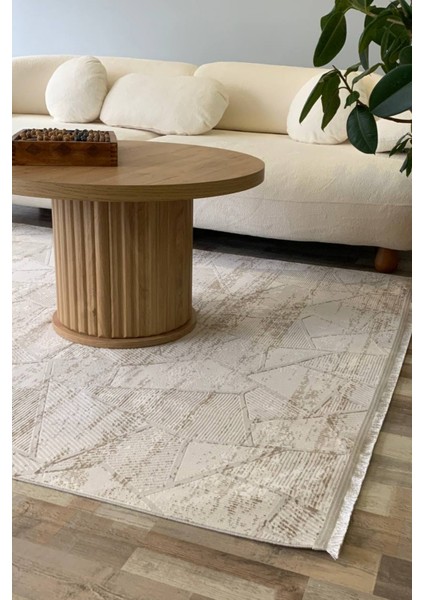 Herat Yıkanabilir Dokuma Kaymaz Taban Kahverengi Halı Yolluk Kilim - HR111