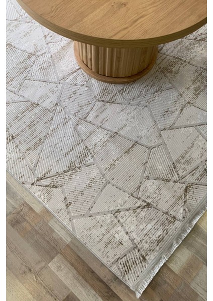 Herat Yıkanabilir Dokuma Kaymaz Taban Kahverengi Halı Yolluk Kilim - HR111