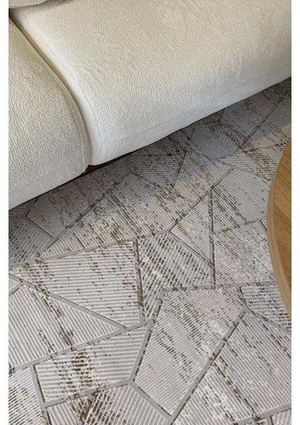 Herat Yıkanabilir Dokuma Kaymaz Taban Kahverengi Halı Yolluk Kilim - HR111
