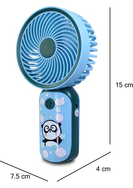 YS906 Mini Şarj Edilebilir Kişisel Fan Güçlü Hava Akışı Taşınabilinir Mini Vantilatör