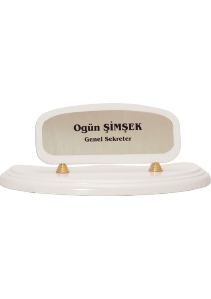 - Ahşap ve Cam Masa Isimlikleri - YZ-001 A - 10 cm