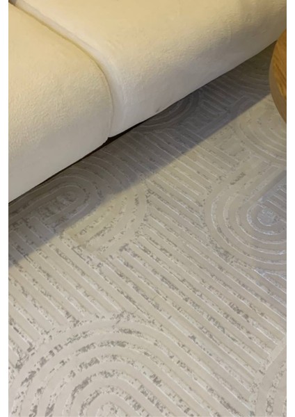 Herat Yıkanabilir Dokuma Kaymaz Taban Beyaz Halı Yolluk Kilim - HR133 fiyatları