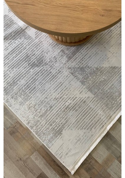 Herat Yıkanabilir Dokuma Kaymaz Taban Beyaz Halı Yolluk Kilim - HR070