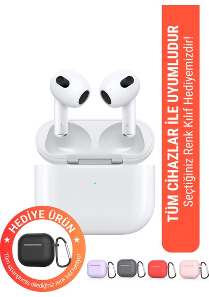 3. Nesil Beyaz Ios Android Uyumlu Kablosuz Bluetooth Kulaklık Yeni Nesil Karışık Renk Kılıf W