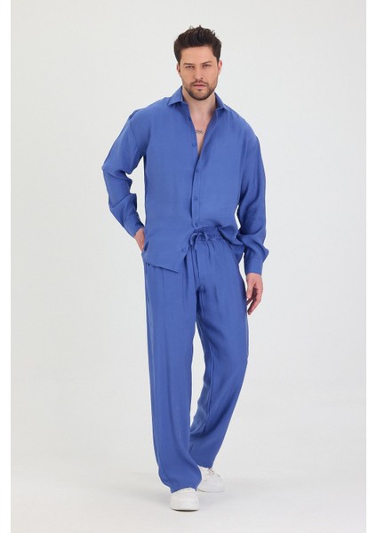Erkek Oversize Rahat Kalıp Gömlek-Pantolon Alt-Üst Takım fiyatları