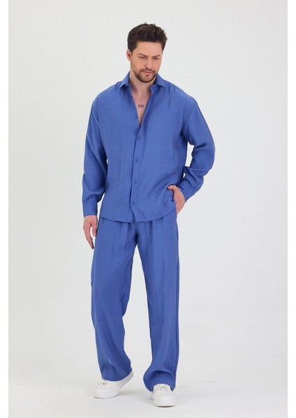 Erkek Oversize Rahat Kalıp Gömlek-Pantolon Alt-Üst Takım indirimleri