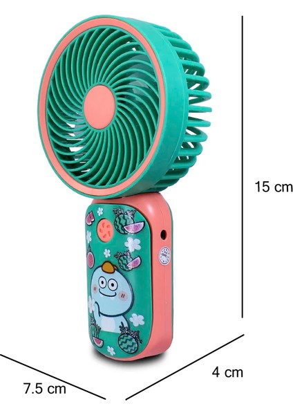 YS906 Mini Şarj Edilebilir Kişisel Fan Güçlü Hava Akışı Taşınabilinir Mini Vantilatör