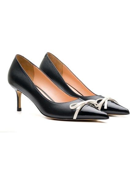 Aranco Siyah Hakiki Deri Kadın Stiletto & Abiye modelleri