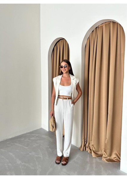 Gabardin Yelek Dantel Detaylı - Ham fiyatları