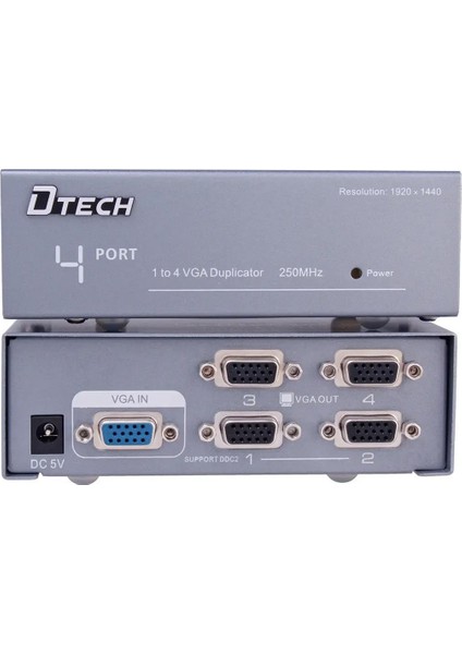 Powermaster 250MHZ 1to4 VGA Splitter Dağıtıcı Monitör Çoklayıcı modelleri