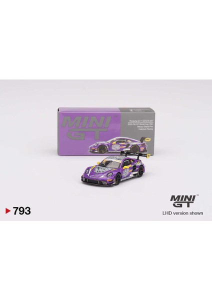 1:64 Porsche 911 Gt3 R #27 Hubauto 2023 Macau Gp Koleksiyon Model Araba