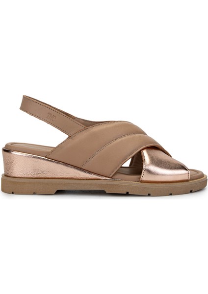 Kadın Hakiki Deri Nude Topuklu Sandalet 1109 M591 Bn Sndlt Y25 Nude/rose