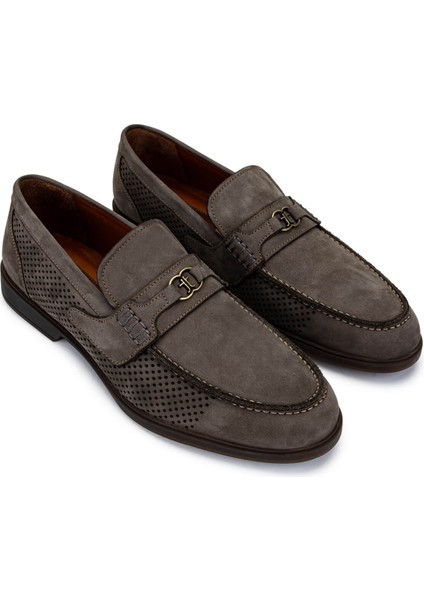 Erkek Hakiki Deri Vizon Nubuk Loafer Ayakkabı 1008 3478 Erk Ayk Y25 Vızon Nbk fiyatları
