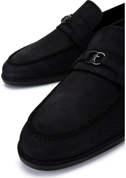 Erkek Hakiki Deri Siyah Nubuk Loafer Ayakkabı 1008 3478 Erk Ayk Y25 Sıyah Nbk fırsatları