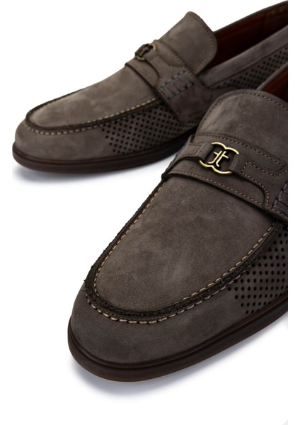 Erkek Hakiki Deri Vizon Nubuk Loafer Ayakkabı 1008 3478 Erk Ayk Y25 Vızon Nbk fırsatları